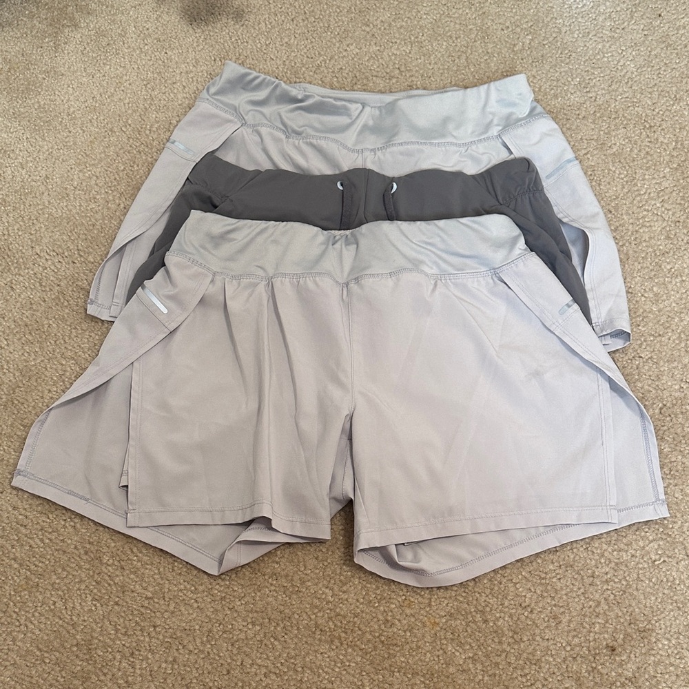 Avia Women's Athletic Shorts in Light Gray and Dark Gray